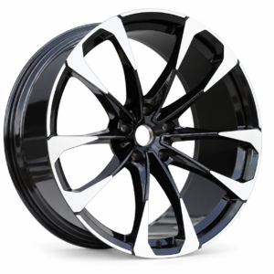 One-piece forged multi-spoke alloy wheel for passenger cars